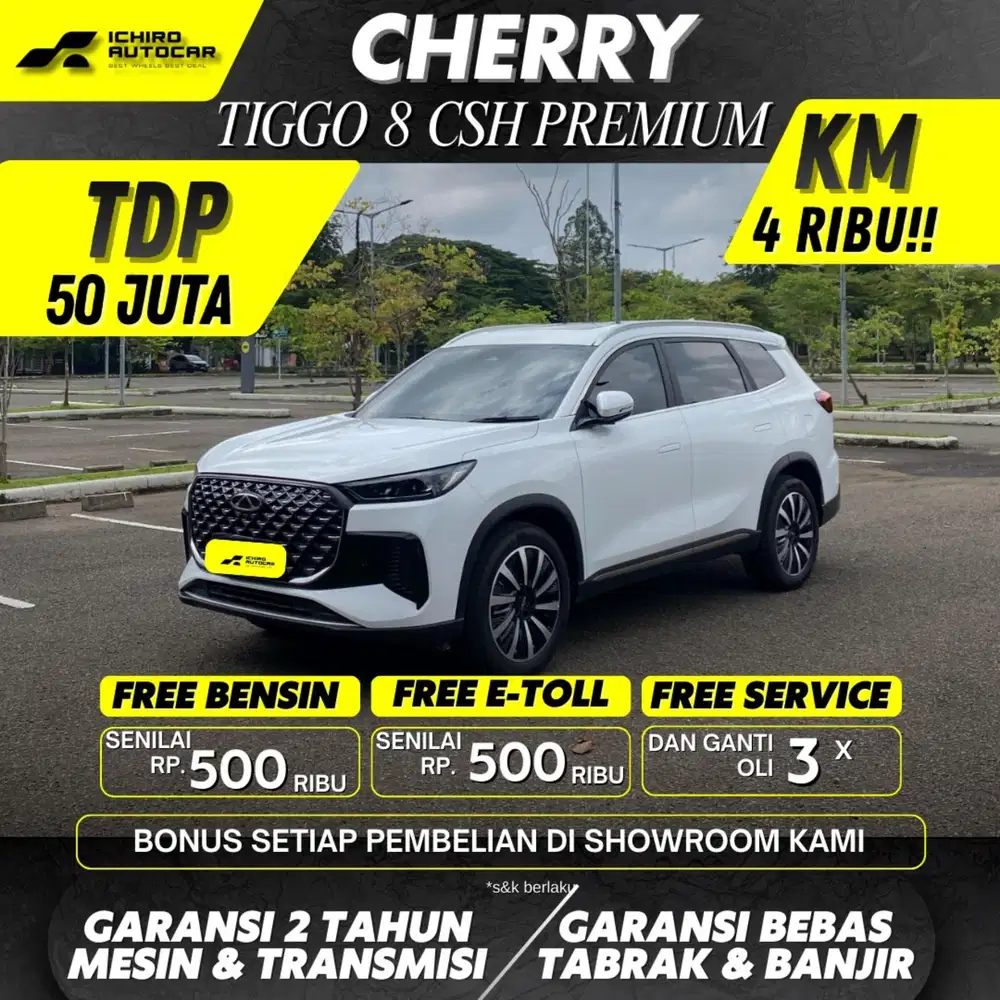 CHERRY TIGGO 8 CSH PREMIUM HYBRID 2025 LOW KM 4 RB