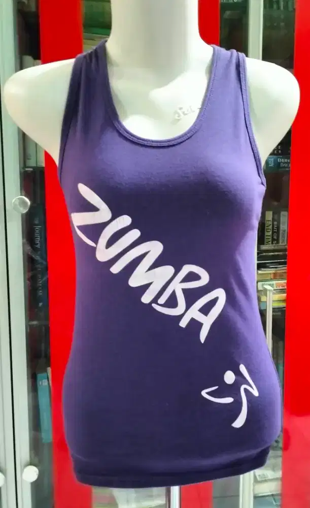 atasan zumba,
gym/pilates, yoga
stretch 
kaos katun
size S-M
ungu