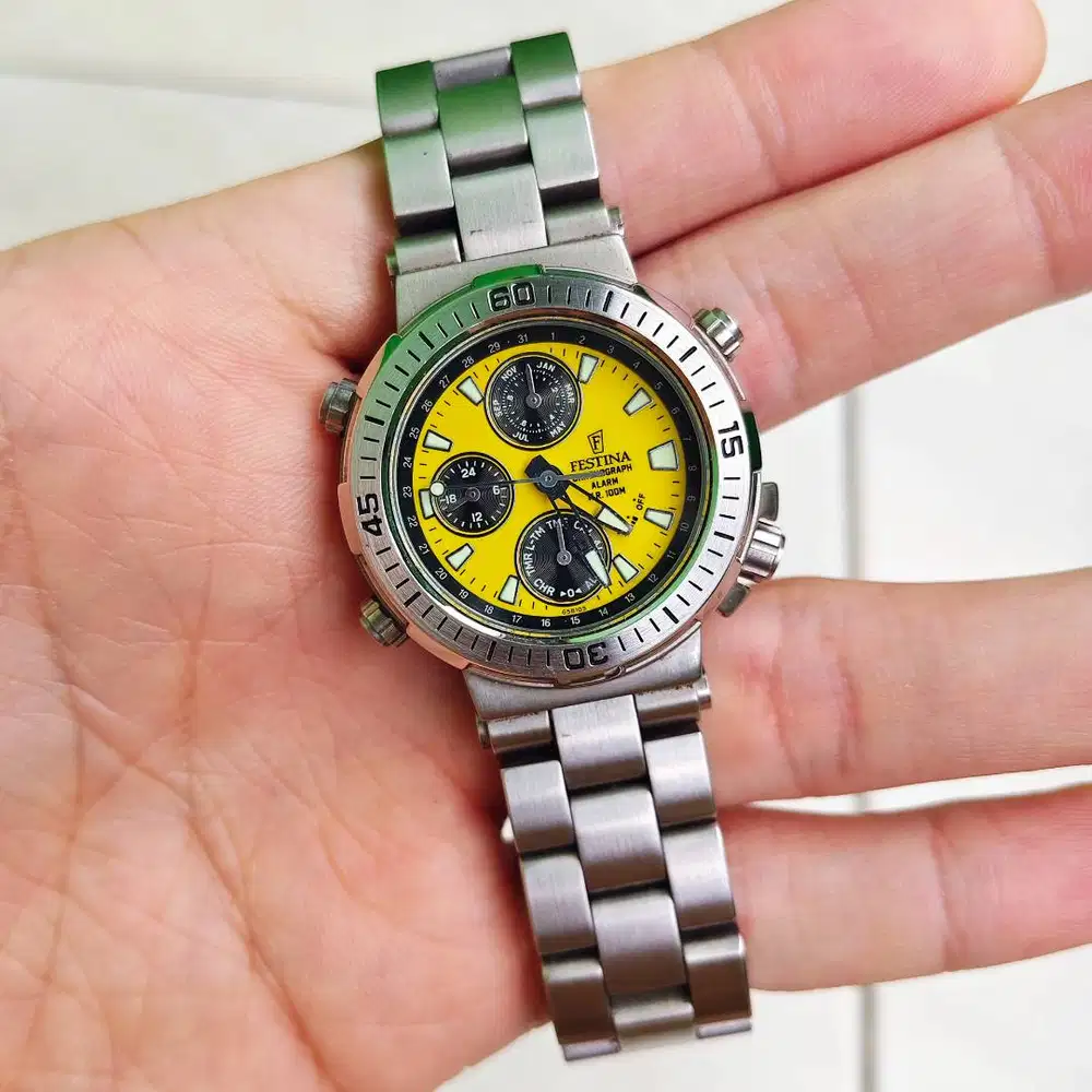 Jam Tangan Festina Chronograph Richard Virenque Seri Limited Yellow