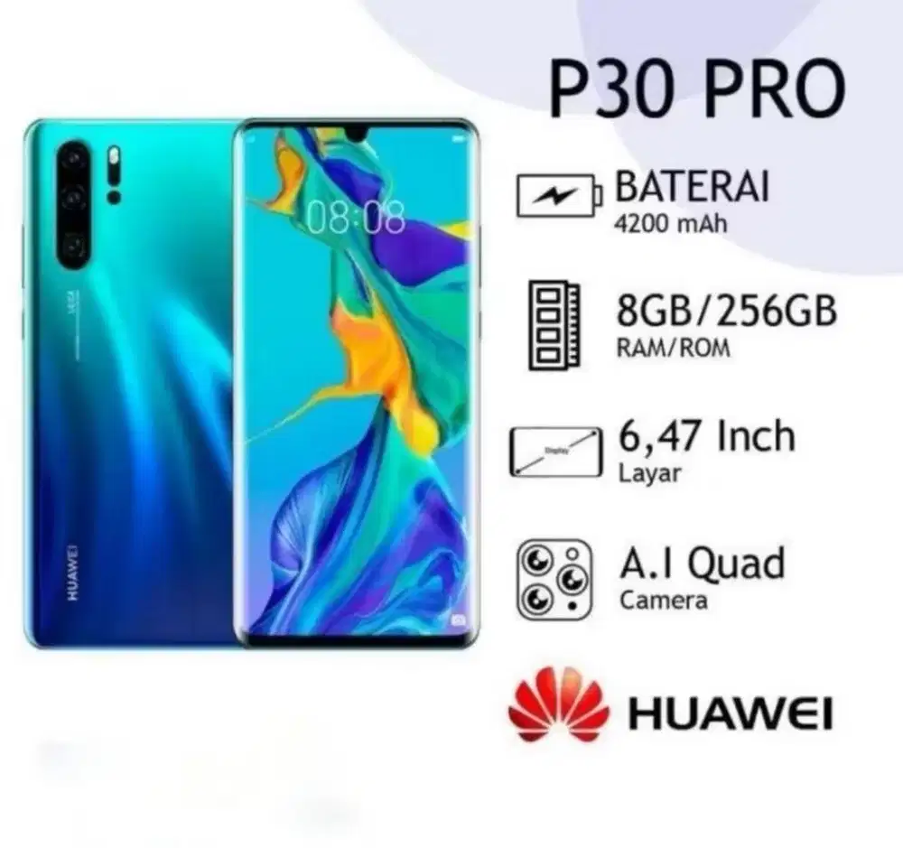 Hp Huawei P30 Pro 8/256gb AMOLED mulus not oppo vivo xiaomi