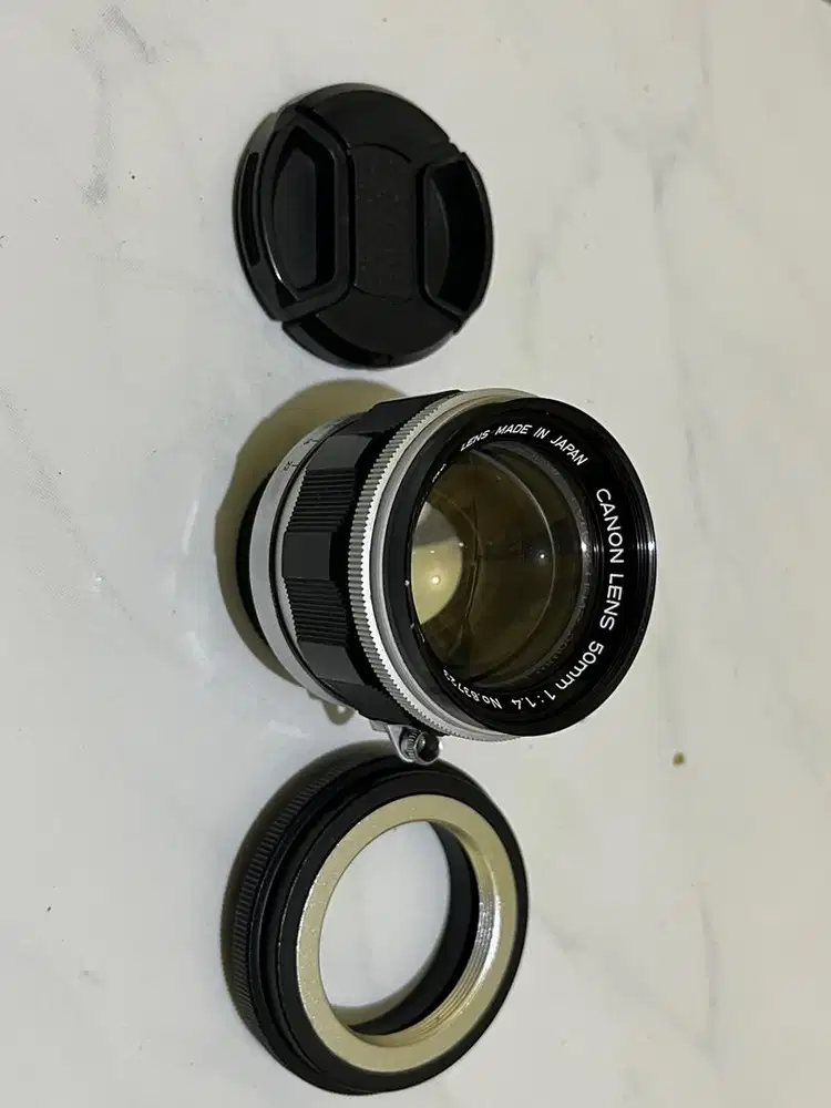 Lensa manual canon ltm 50mm f 1.4 free adapter mount sony