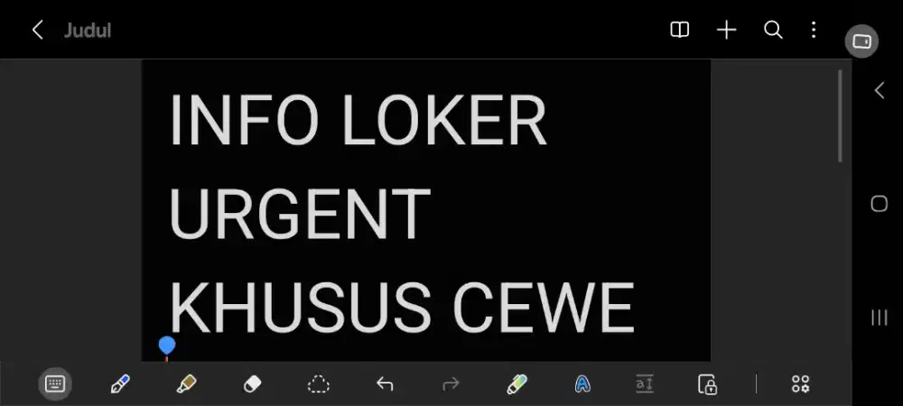 URGENT KHUSUS PEREMPUAN DI RESTORAN