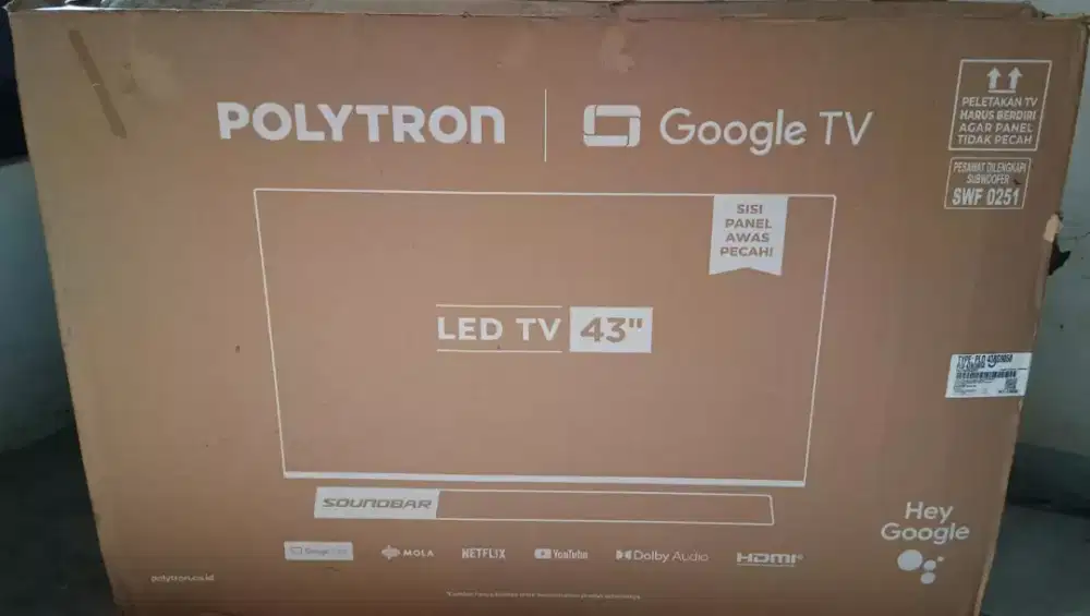 GEOGLE TV POLYTRON SOUNBAR 43 INCH