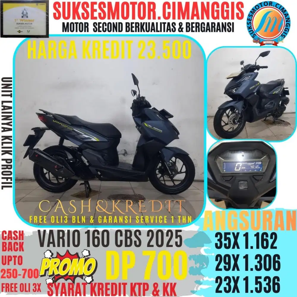 VARIO 160 CBS DP 700 SUKSESMOTOR CASHBACK UPTO700RBUAN FREEOLI3X