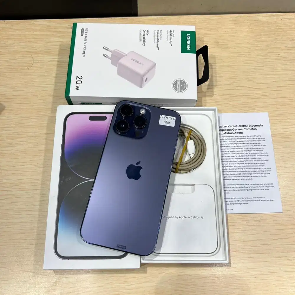 iphone 14 promax 256gb resmi ibox mulus like new no minus ful original