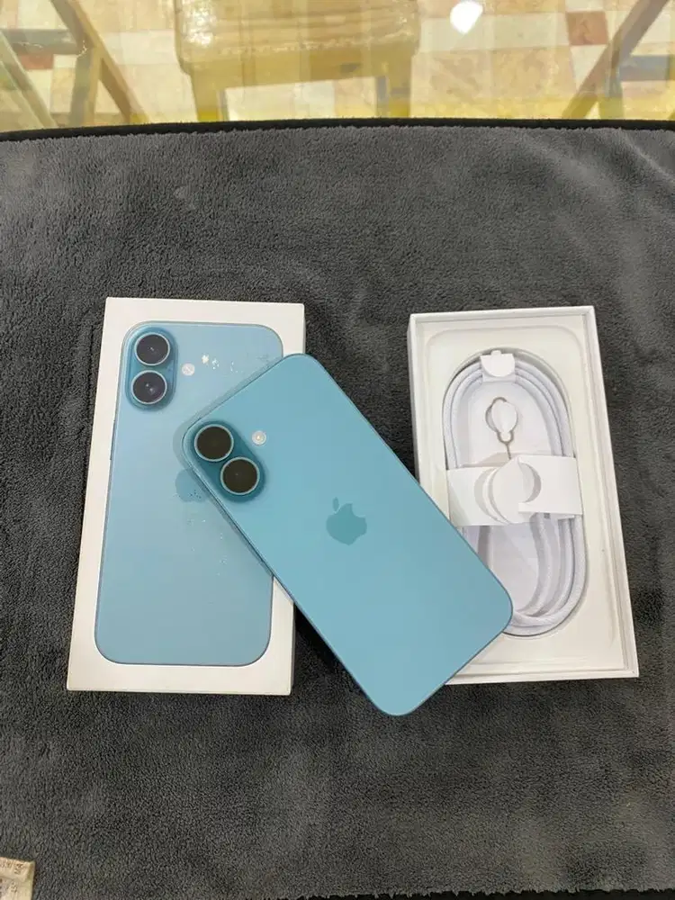 Iphone.16 128giga teal fullset cukai