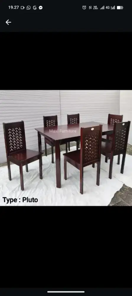 credit meja makan bahan kayu tanpa dp