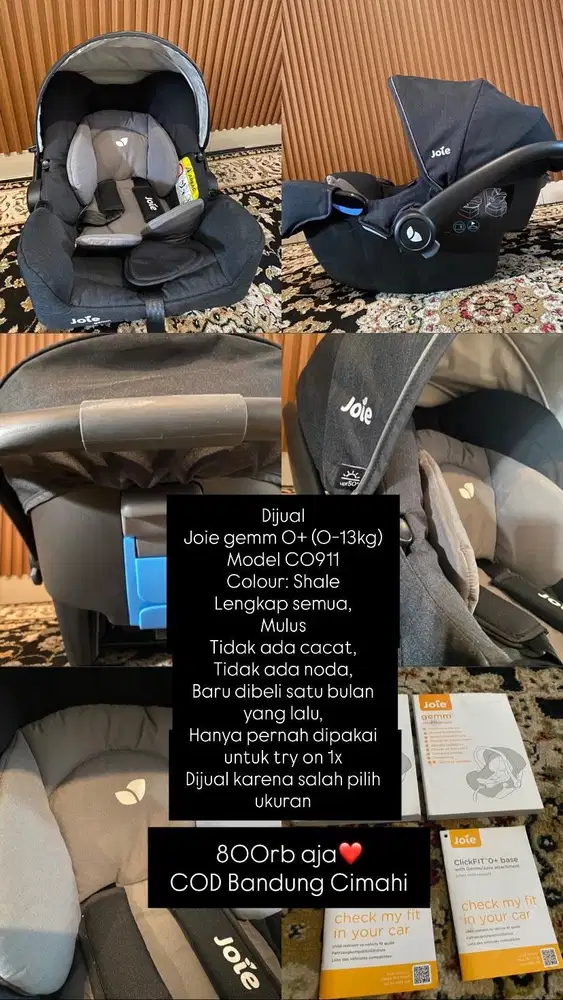 Car Seat Joie Gemm O+ ( 0 - 13 Kg )
