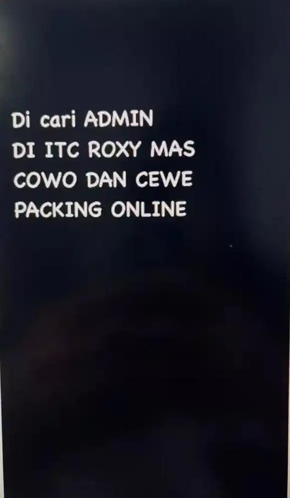 DICARI ADMIN DAN PACKING ONLINE