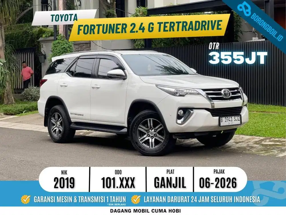 FORTUNER 2.4 G 4X4 TETRADRIVE AT 2019 SIAP PAKAI