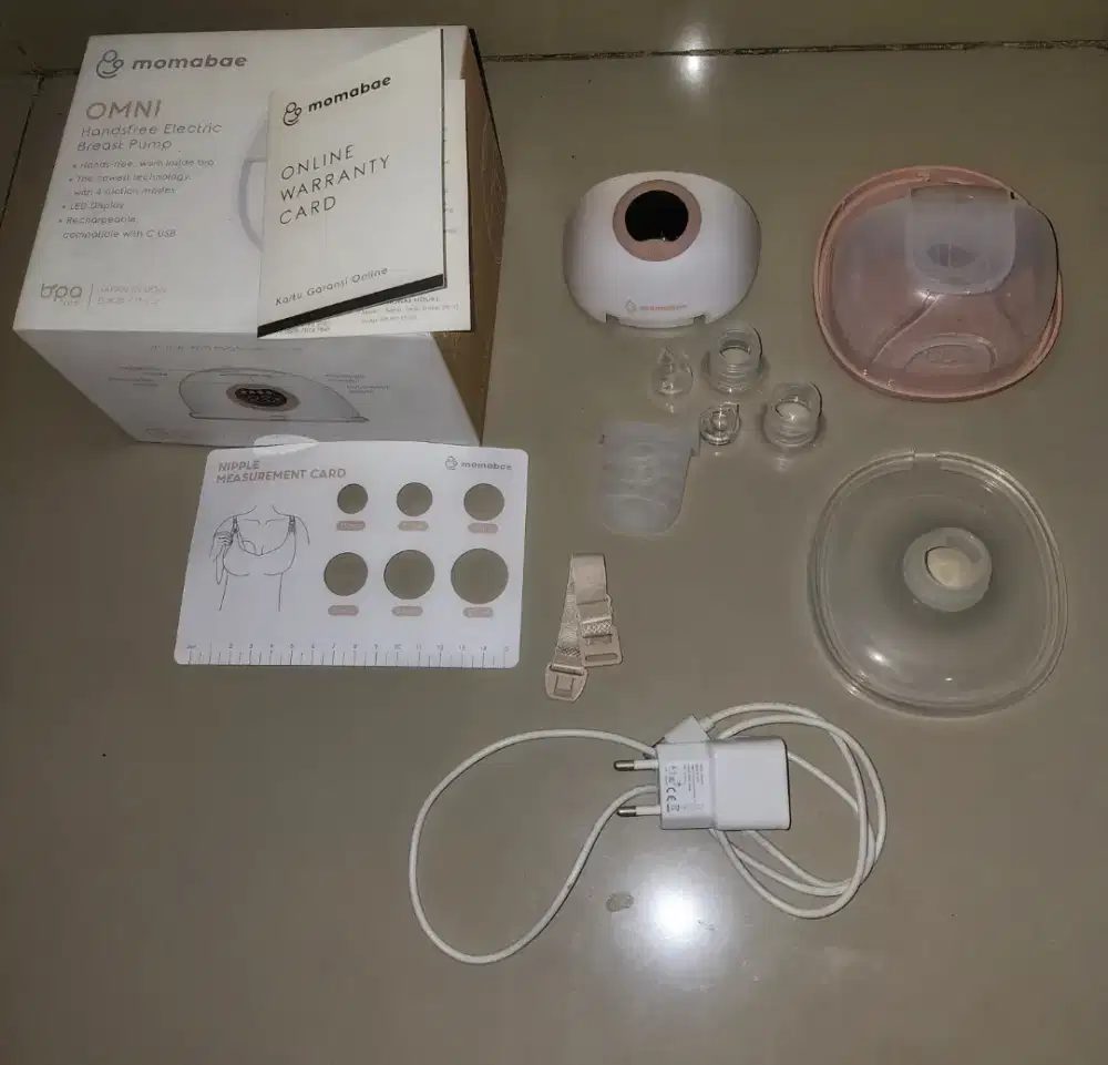 Preloved Momabae Omni Handsfree Breast Pump FULLSET + BOX Like New