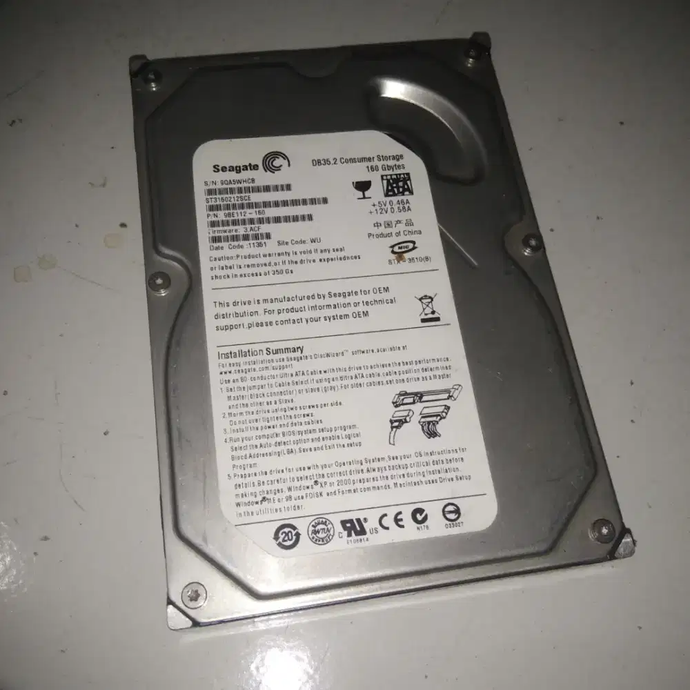 Hardisk PC 160 GB