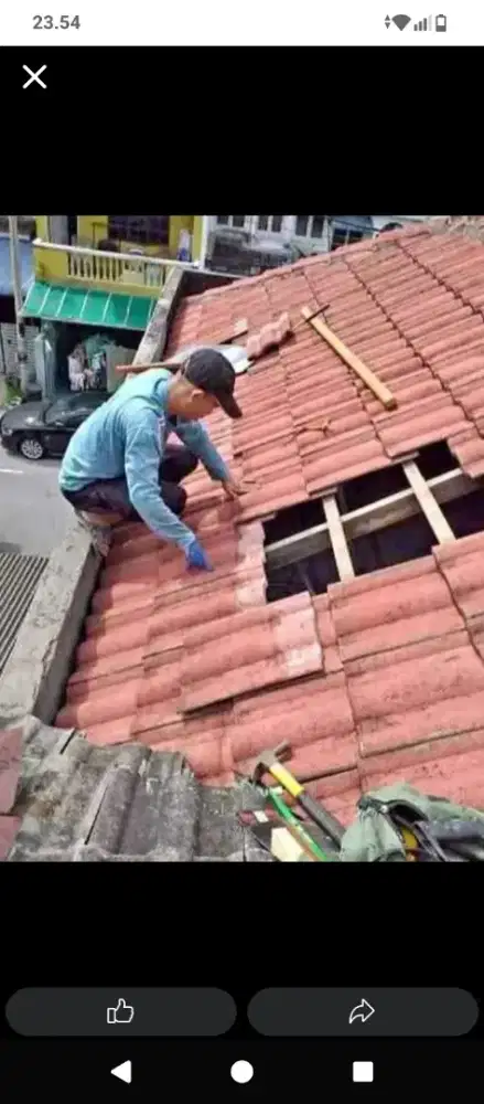 Perbaikan atap bocor talang air dak rembes dan renovasi