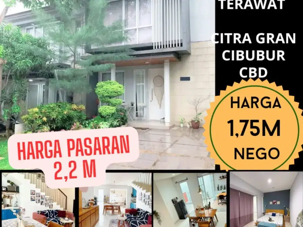 DIJUAL RUMAH DI CIBUBUR CBD, HARGA DIBAWAH PASARAN, RUMAH TERAWAT