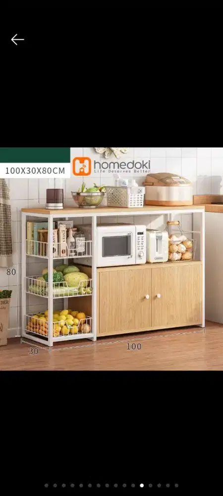 RAK DAPUR PIRING LEMARI DAPUR ESTETIK