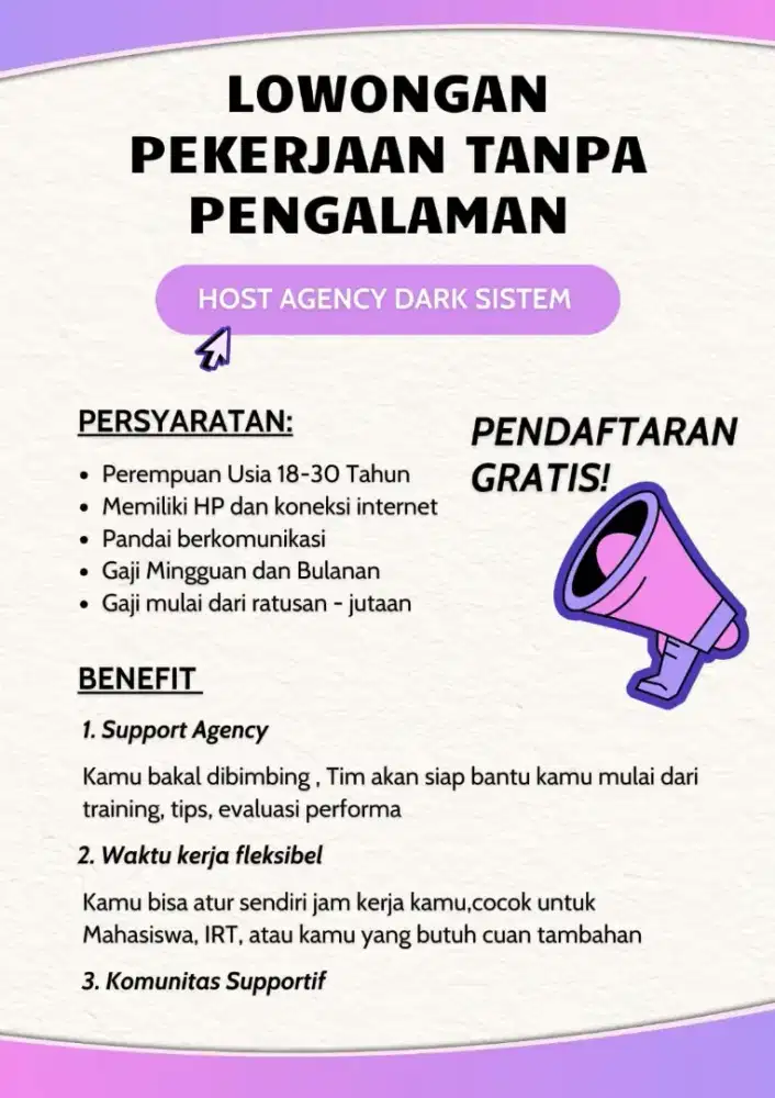 Kerja frelance bisa hubungi admin