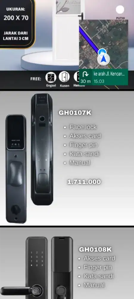 Smartdoor lock modern dan canggih
