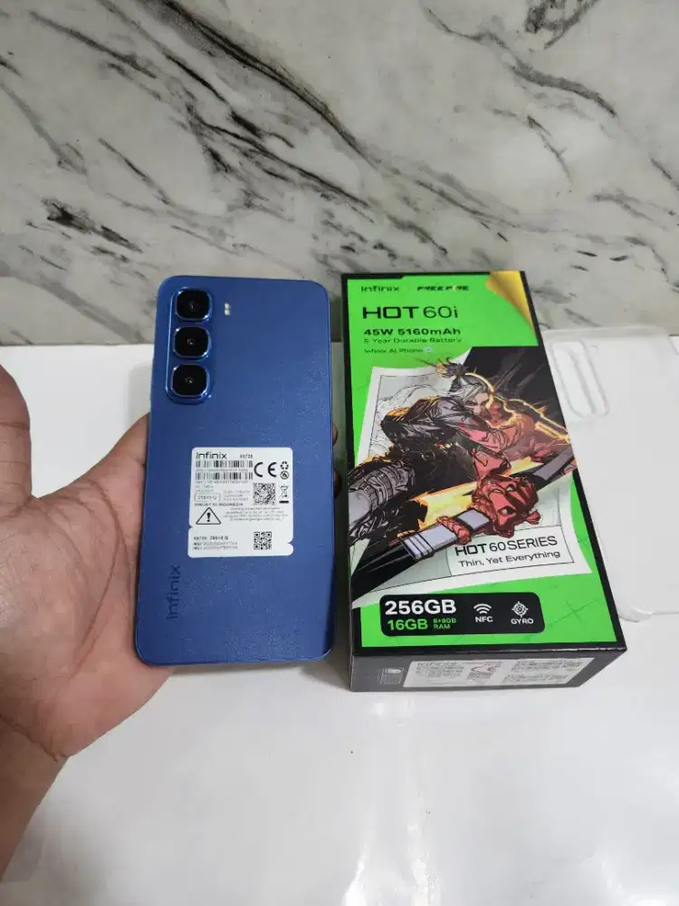 Infinix hot 60i ram 8+8/256 gb lengkap baru 2 minggu pake