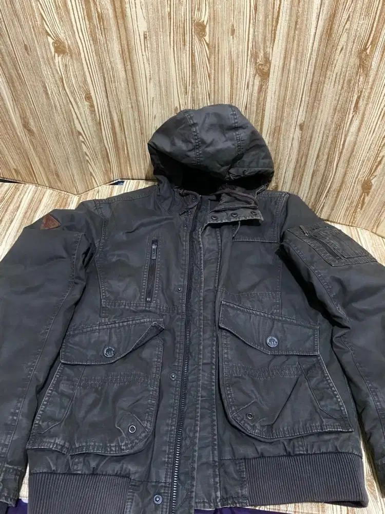 Parka DVSB EDC Brand hijau army , super tebal, berbulu,ekstrem weather