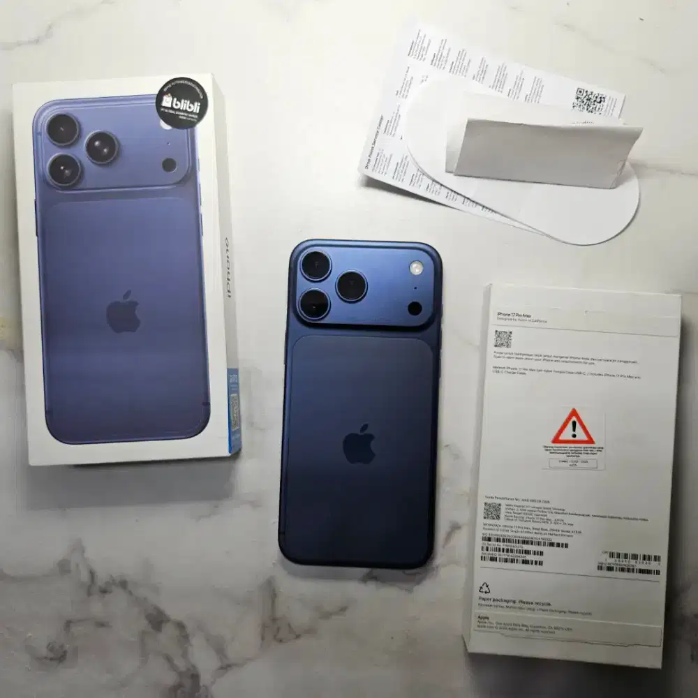 iPhone 17 Pro Max 256 Deep Blue, Ibox/blibli