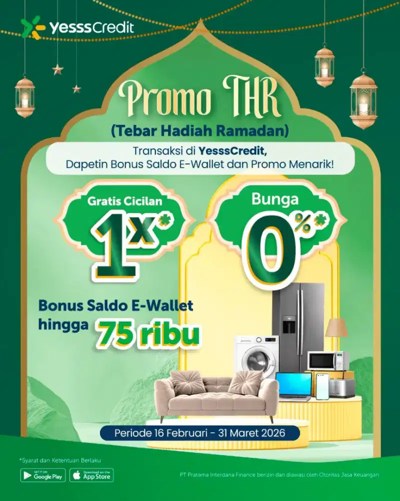 KREDIT HP,FURNITURE,LAPTOP DP 0%