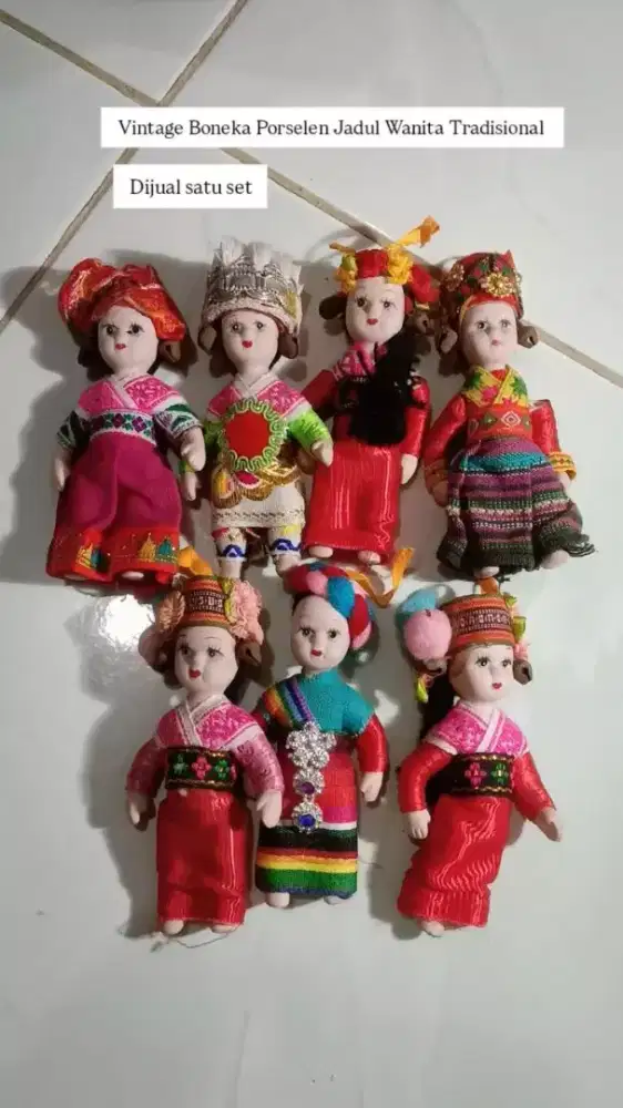 Vintage Boneka Porselen Jadul Set