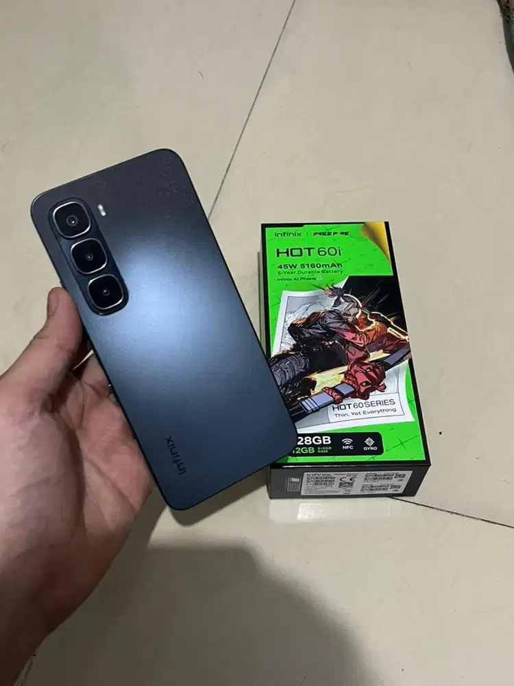 infinix hot 60i 6/128 GARANSI PANJANG FULLSET