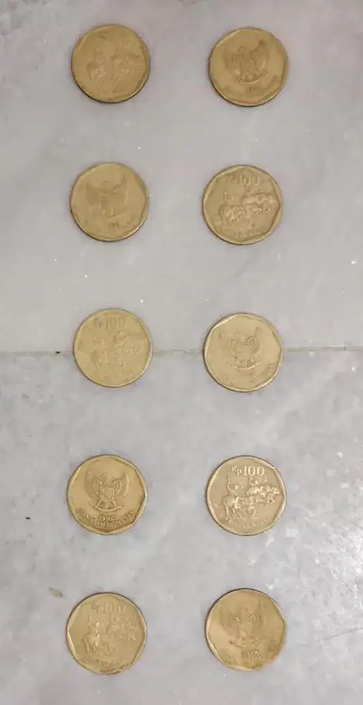 Uang Koin Kuno Rp.100, 00 Karapan Sapi