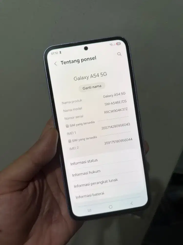 Samsung A54 5G ram 8/256gb mulus batangan sein normal no minus!!