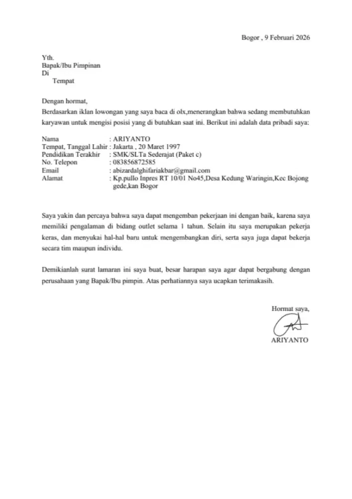 Mencari lowongan pekerjaan