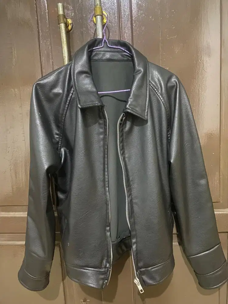 Faux Leather Jacket Pull & Bear
