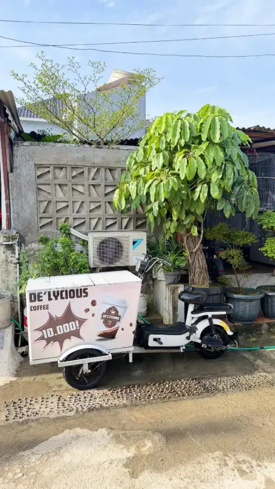 Gerobak kopi Sepeda Listrik