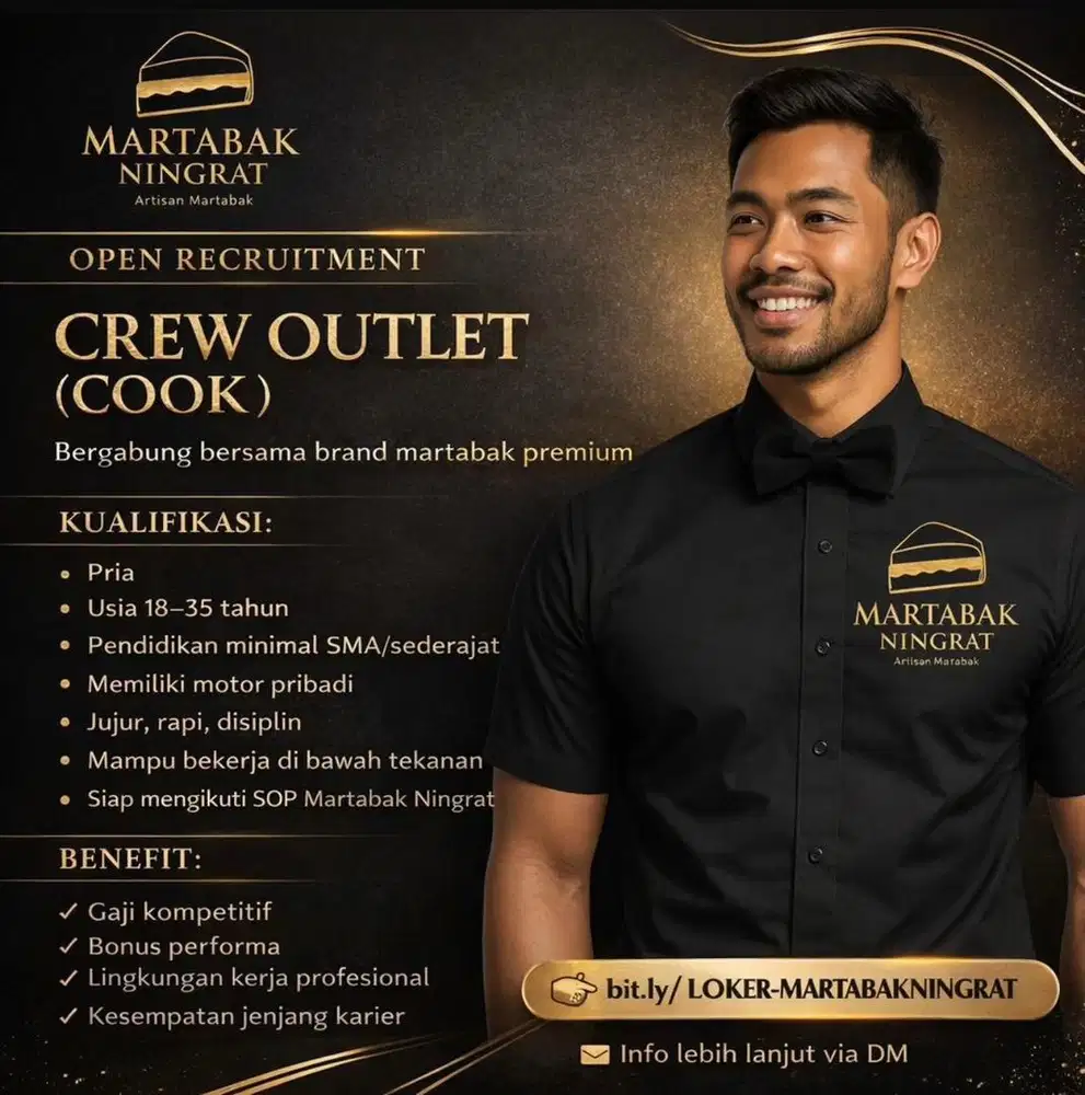 Dibutuhkan cepat koki martabak manis dan asin