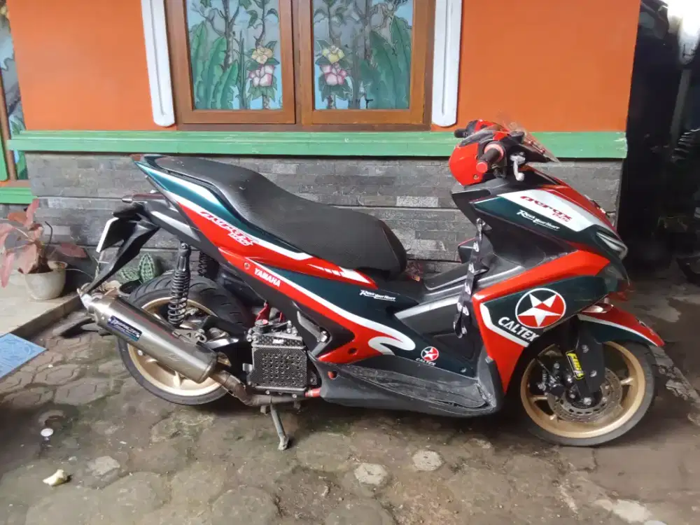 Yamaha Aerox 155 Thn 2020 - Modif Livery Caltex, Knalpot Lengkap Ada 2