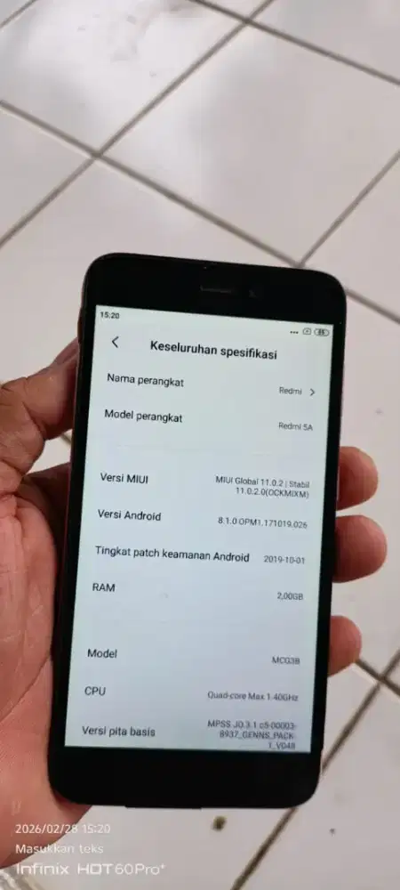 Redmi 5a.  2/16 bodi2 ja kurang mlus