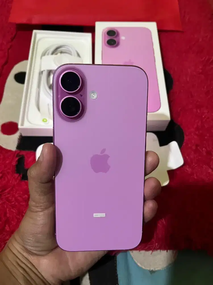 iPhone 16 iBox like new warna pink.128
