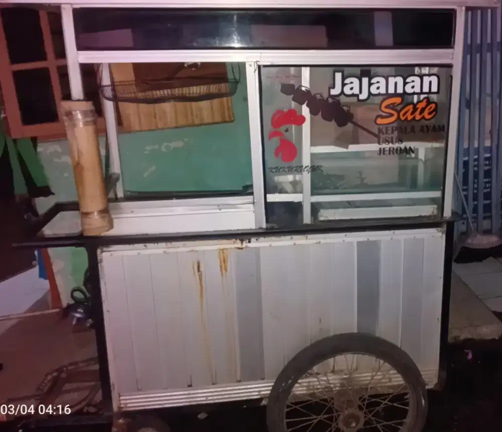 Gerobak dagang aluminium bonus kompor