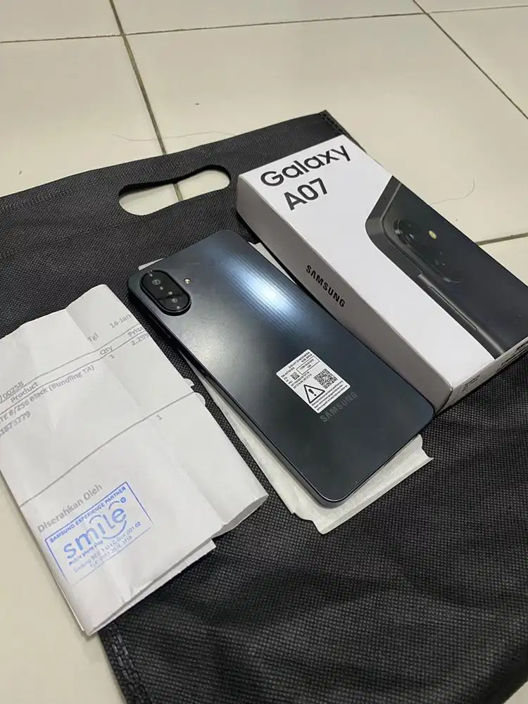 Samsung A07 4G 8/256 Nota beli ada, baru di pakai 2 bulan