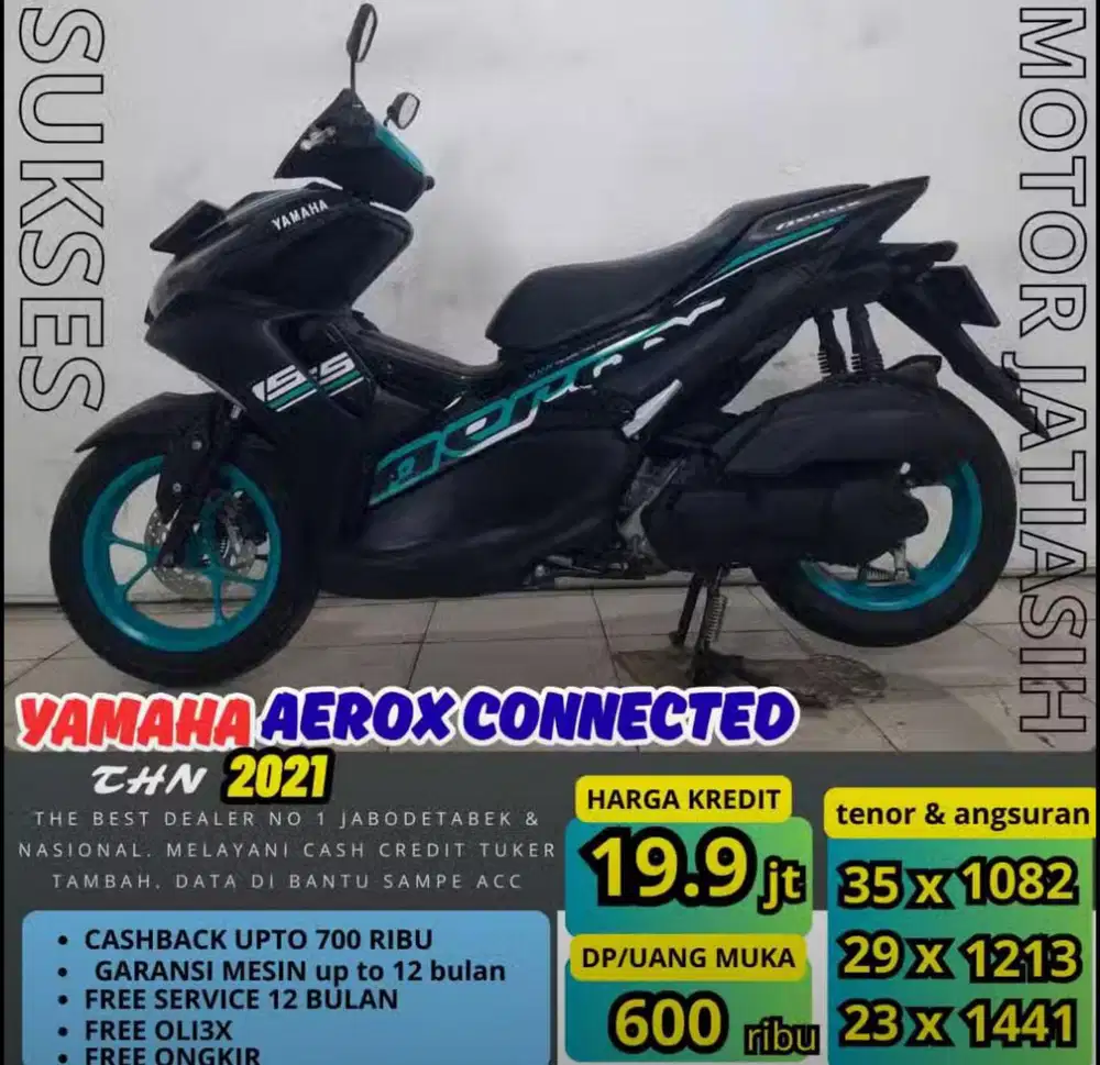 PROMO(SUKSESMOTOR )ANGSURAN TERMURAH PASTI ACC YAMAHA AEROX CON 2021
