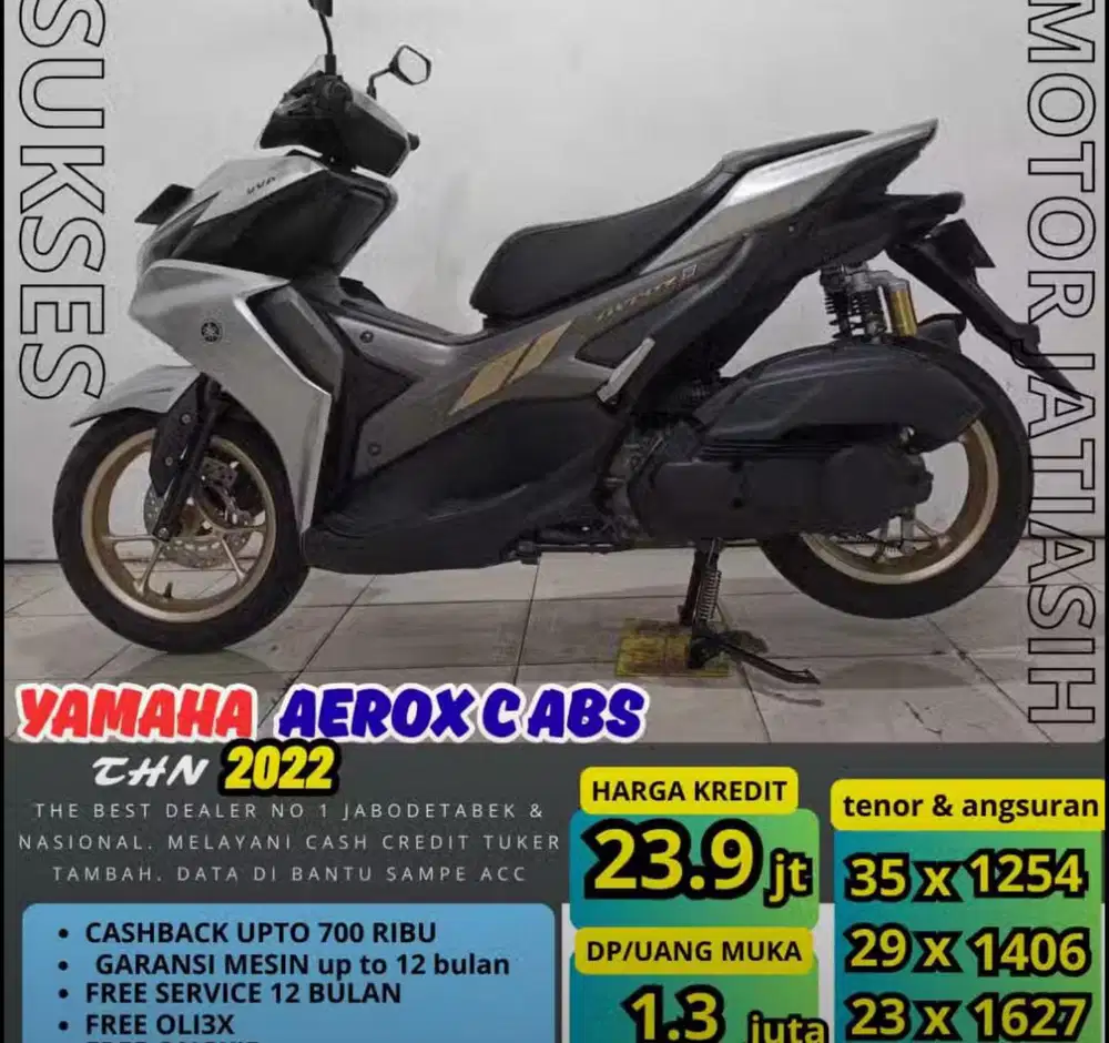 PROMO(SUKSESMOTOR )ANGSURAN TERMURAH PASTI ACC YAMAHA AEROX C ABS 2022