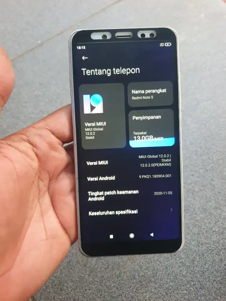 redmi note 5 ram 4/64