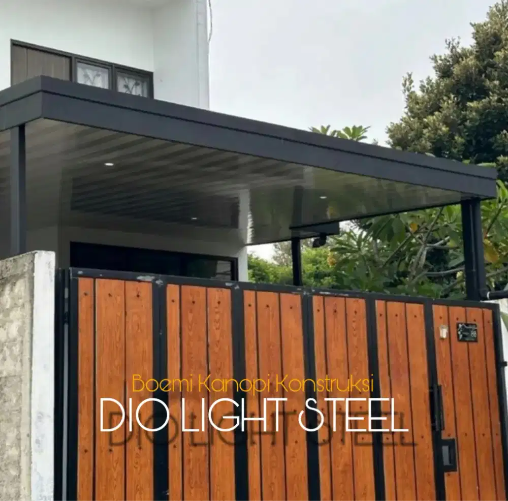 Kanopi Plafon PVC Atap UPVC Alderon RS Rangka CNP Baja Ringan 0,75mm