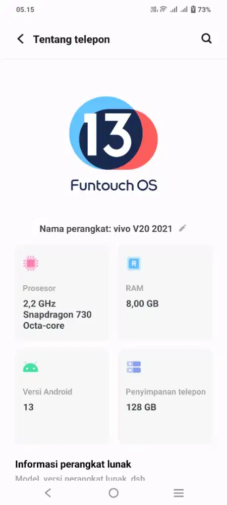 Vivo v20 lengkap