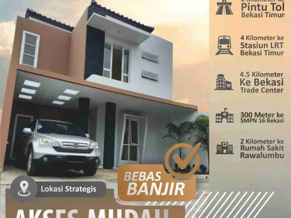 SIAP HUNI Jual Rumah Baru Cluster 2 Lantai Bisa KPR Pengasinan Rawalumbu Kota Bekasi XAV