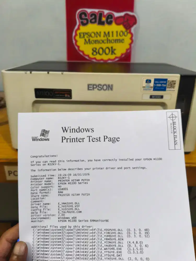 Printer Epson M1100 (monochrome)