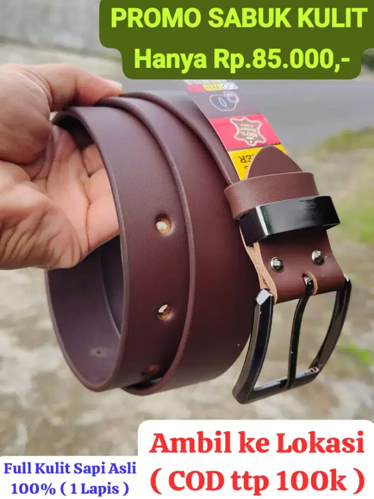 SABUK FULL KULIT SAPI ASLI 100%