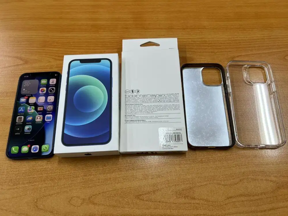 iPhone 12 64 GB Blue iBox Fullset Mulus