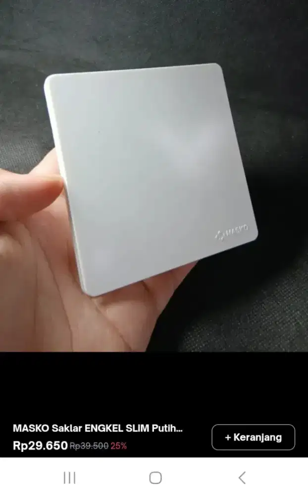 Saklar engkel model slim 1dus ( 10pcs )