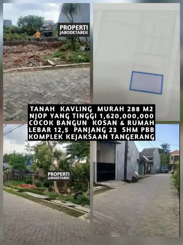 TANAH KAVLING MURAH NJOP TINGGI DI KOMPLEK KEJAKSAAN KOTA TANGERANG