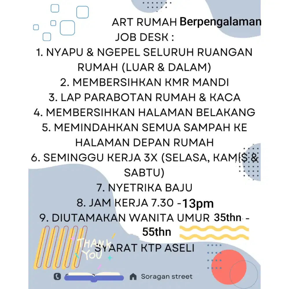 ART Homestay paruh waktu